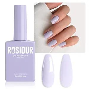 18 ML HEMA-Free Gel Nail Polish, Lilac Purple Gel Polish Light purple Lavender Violets for Women, Soak Off U V Spring Nail Art High Gloss Professional Gel Nail Manicure Salon DIY