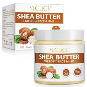 Nature Shea Butter, Raw & Unrefined Shea Butter for Body, Face & Hair, Enriched with vitamins A, E & F, Hydrating & Moisturizing Skincare Cream for Dry Skin, 7.8 oz