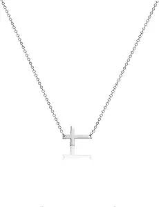Cross Necklace for Women Cross Pendant Gold Necklace Dainty Chain God Lords Prayer Religious Jewelry