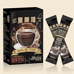 Medium Roast Instant Coffee Packets 30 Count, PDDSQQ DAILY COFFEE Single Serve Sticks Sugar Free, Arabica Black Coffee, 100% Arabica Beans (2oz / 60g), Hot or Iced Coffee Instant Powder Packs