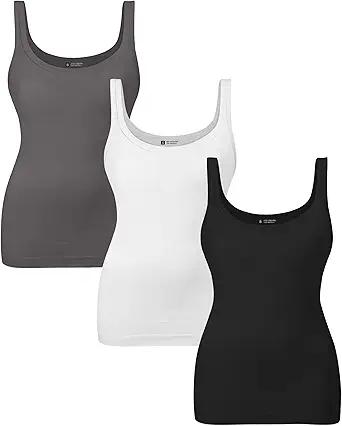 EUYZOU Womens Shapewear Tummy Control Tank Top Scoop Neck Seamless Compression Tanks for Women Body Shaper Camisole Top