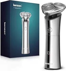 Electric Razor for Men - Cordless Mens Rotary Shaver, 3D Magnetic Floating Head Electric Shavers for Mens Shaving Beard Trimmer for Men IPX6 Waterproof Wet & Dry Use LED Display Face Shaver Mens Gift
