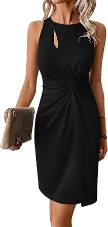 Women's Summer Dresses Midnight Diva Ruffle Sleeveless Dresses T Shirt Dresses Party Dresses