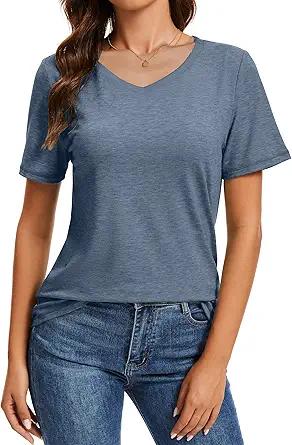 Womens T Shirt Summer Tops Short Sleeve Fashion Basic Casual Oversized Beach Vacation Clothes 2025 Trendy